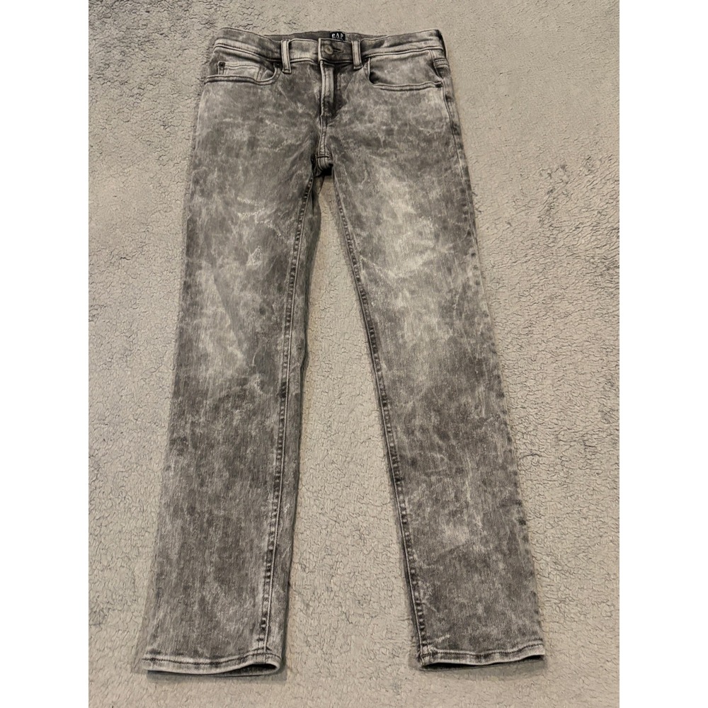 Gap Kids Boys Gray Acid Wash Stretch Skinny Jeans Size 12 Gap For Good Denim